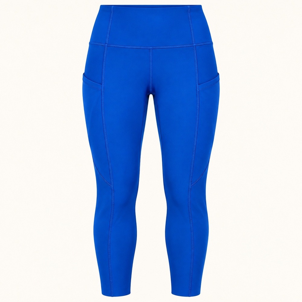 Lululemon Fast and Free Tights Size 2 Royal Blue High Rise Nulux 25 Activewear